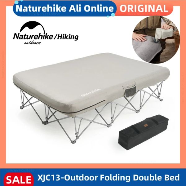 Arredamento Naturehike Letto matrimoniale pieghevole per esterni Letto da campeggio allargato portatile Tenda da viaggio Letto da campeggio con cuscinetto 200 kg senza cuscino pieghevole