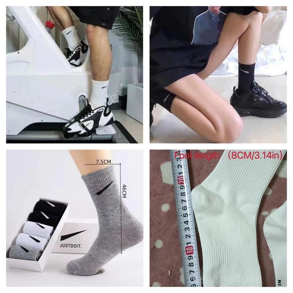 Meias para homens meias de designer meias femininas esportes de luxo socken clássico algodão meias les chaussettes basquete preto branco calcetines calzini medias de futebol