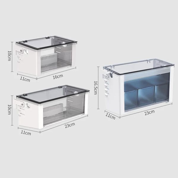 Accessori NUOVA scatola filtro per acquario 3 dimensioni assemblare facilmente installazione Riagganciare accessori per acquario Scatola di raccolta del filtro superiore in materiale biochimico