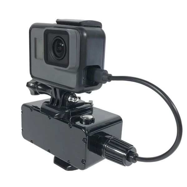 Kameralar 5200mAH Güç Bankası 30m GOPRO KAHRAMAN İÇİN SU GOPROL AKU BANKASI 11/10/9/8/7/6/5/4 SJCAM DJI Action 3 2 Kamera Aksesuarları