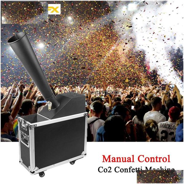 Máquina de bolha Máquina de bolha Sfx Flight Case Co2 Confetti Cannon Hine Stage Efeito especial Controle de mão Blaster com tubo de gás Drop Del Dhtrf