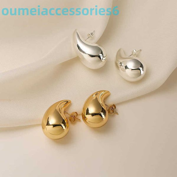 2024 Designer Luxusmarke Schmuck Ohrstecker Trendy Italien Hohl Edelstahl 18 Karat vergoldet Bottega Tropfen Wassertropfen Ohrringe für Frauen Mädchen