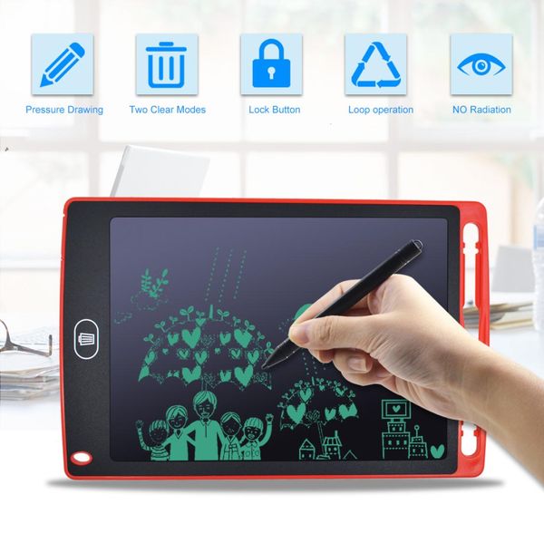 85 Polegada Digital Graphics Tablet LCD Escrita Eletrônica Placa de Desenho Comprimidos de Escrita Com Caneta Bateria Para Crianças Presente para Dr1081823
