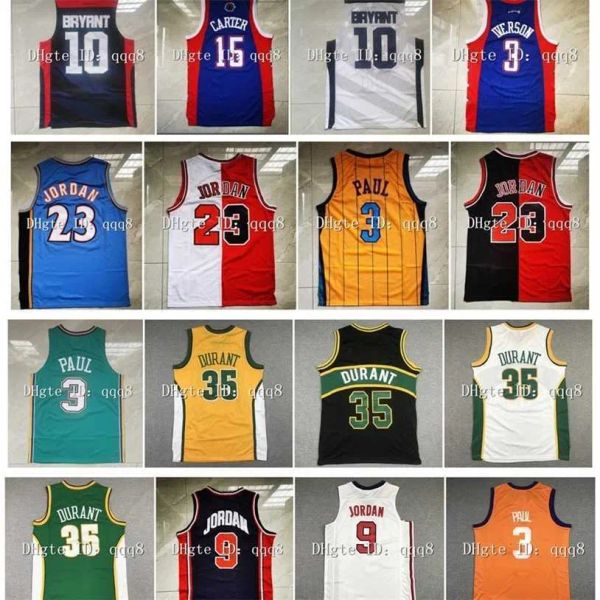 personalizzato Uomo donna gioventù Seattle''SuperSonics''Gla Alta qualità 1 Retro Sonic Kevin 35 Durant Jersey 23 Michael Jor dan Team USA Bryant Chris 2004 All Star Vince Carter Allen