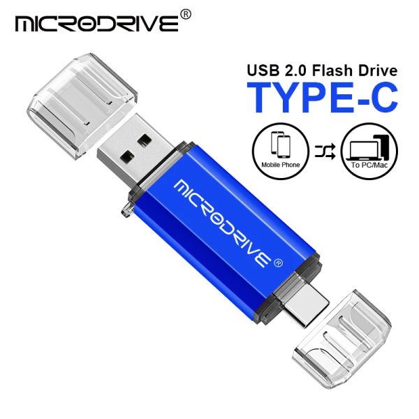 Sürücüler OTG USB Flash Tahrik Tip C Kalem Sürücüsü 512GB 256GB 128GB 64GB 32GB USB Stick 16Gbpendrive Typec Cihaz için