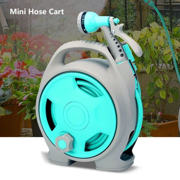 Avvolgitubi per irrigazione per auto Mini tubo per irrigazione per giardino e ortaggi Pistola ad acqua Spruzzatore da giardino Idropulitrice Conservazione domestica Conveniente