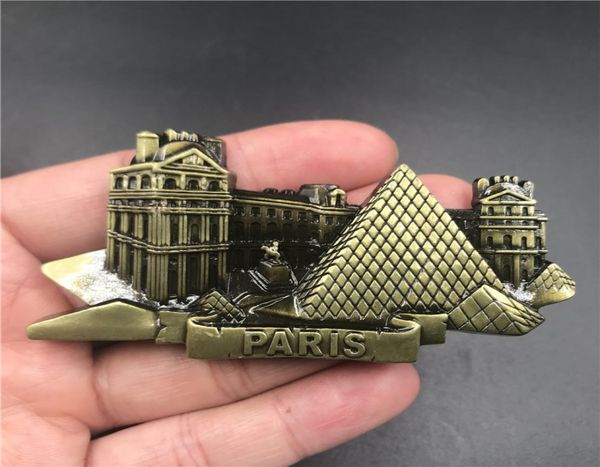 Ímã de geladeira Louvre Roma Itália Notre Dame de Paris EUA Catar Metal Magnético Geladeira Adesivo Abridor de garrafas de cerveja vintage3170123