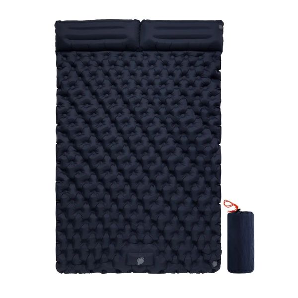 Engrenagem ultraleve para 2 pessoas, almofada iável para tenda, 2x1.2m, acampamento, tapete de dormir, prensa rápida para pés, colchão iável