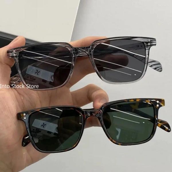 Óculos de sol 2024 moda quadrado motorista homens vintage tons masculino óculos de sol marca design espelho retro masculino