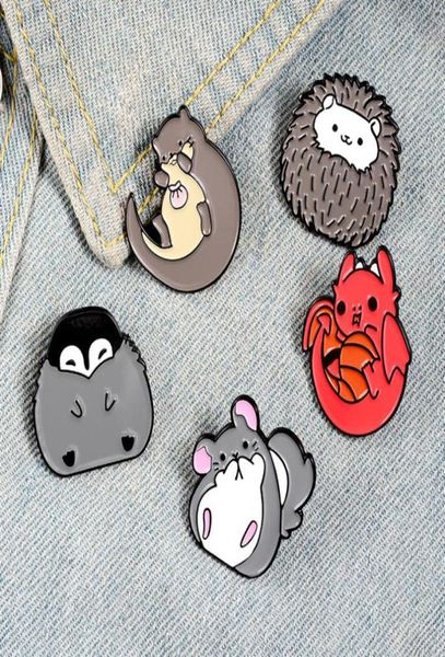 Pinguim bonito esmalte broches pino para mulheres menina moda jóias acessórios de metal vintage broches pinos crachá todo gift5902277