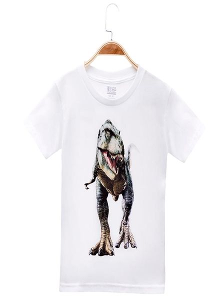 2018 Nova Chegada Crianças Roupas Crianças Camisetas Animal Dinossauro 100 Algodão Criança Meninos Camiseta Curta Roupas de Bebê Meninas Tops Tees3001860