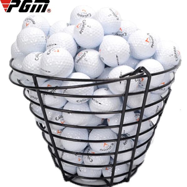 PGM 30 pezzi Palline da golf professionali a 3 strati di livello Match con cestello portaoggetti in metallo con marchio Palla da allenamento altalena in gomma resiliente 240301