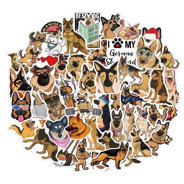 Autoaufkleber 50 Stück / Los Schöne Cartoon-Tiere Hund für Kinderspielzeug Wasserdichter Aufkleber Notebook Skateboard Laptop Lage Car9087865 Drop Del Otp0M