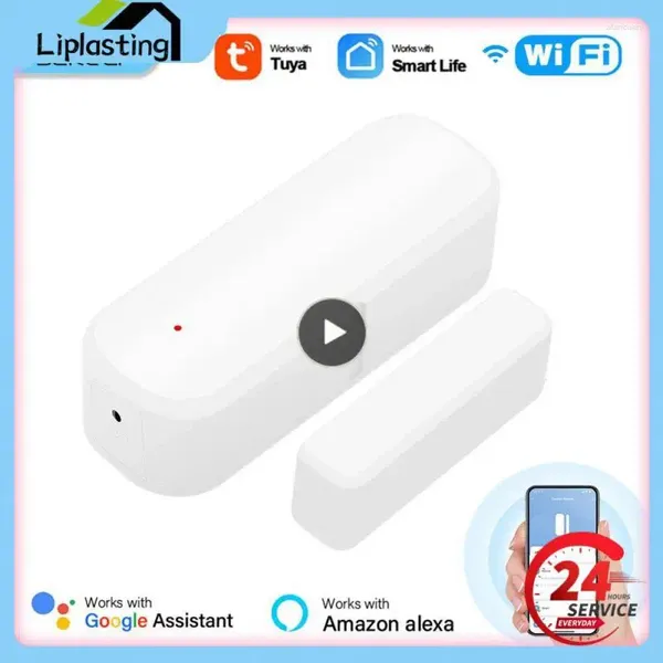 Controle Home Inteligente Tuya WiFi Porta Janela Sensor Aberto Fechado Detector Magnético APP Voz Via Alexa Life