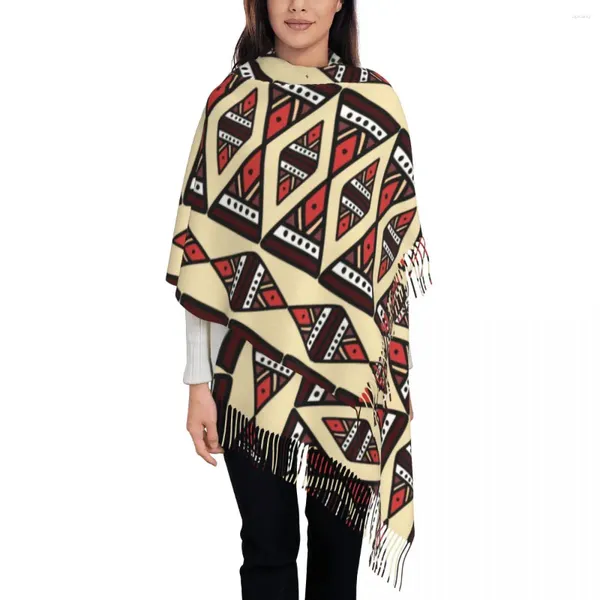 Sciarpe Stampa personalizzata Sciarpa geometrica del tatuaggio Kabyle Uomo Donna Inverno caldo Amazigh Tribal Berber Carpet Scialle avvolgente
