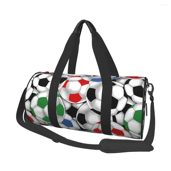 Sacos ao ar livre bonito bolas de futebol saco de ginásio futebol esportes treinamento de viagem design masculino grande colorido fitness bolsas portáteis