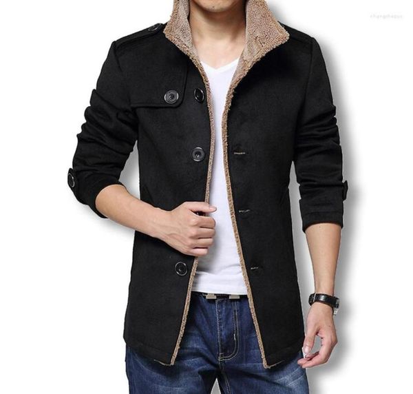 Men039s тренчи зимнее длинное шерстяное пальто мужские куртки и приталенная мужская ветровка верхняя одежда плюс размер 4XL куртка пальто4307122