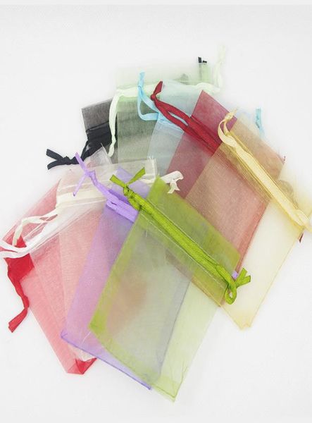 100 peças sacos de embalagem de organza bolsas de jóias lembranças de casamento saco de presente de festa de natal 7x9 cm 275x35 polegadas3370932
