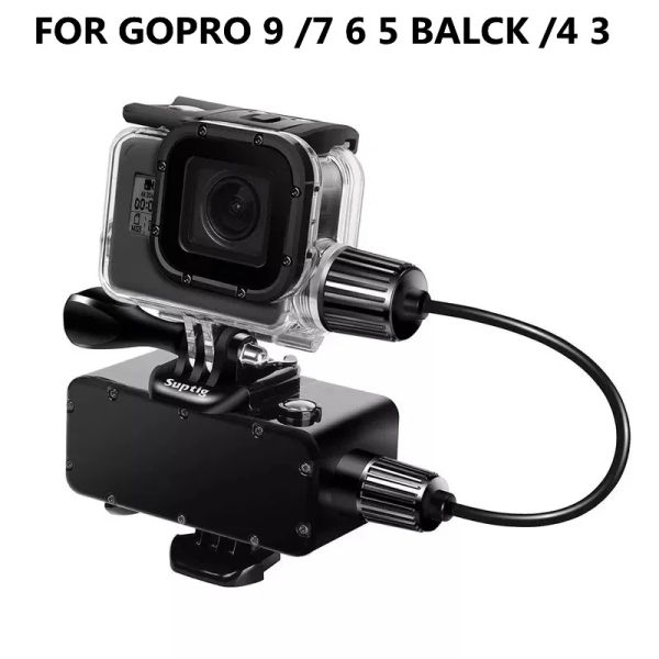 Kameralar 30m Su Geçirmez 5200mAH Güç Bankası Gopro Kahraman için Harici Pil Bankası 7/6/5/4/3+ Xiaomi Yi 4K SJCAM Aksiyon Kamera Aksesuarları