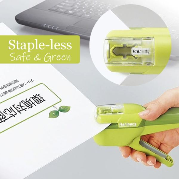 Clipes japão kokuyo harinacs staplefree stapleler grande manual criativo manual stapleler de papelaria staplers staybery stafas fáceis de usar