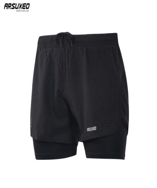 ARSUXEO Sommer-Laufshorts für Herren, 2-in-1, schnell trocknend, für Fitnessstudio, Sport, Training, Fitness, Joggen, Fitnessstudios, kurze Hosen, B179, Y2004015182810