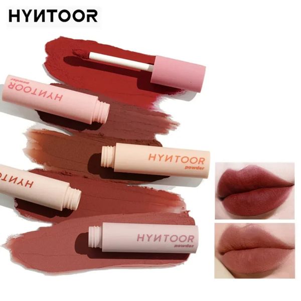 HYNTOOR Black Rabbit Macaron Lip Mud Mirror Lip Glaze Niche Brand Lipstick 240311
