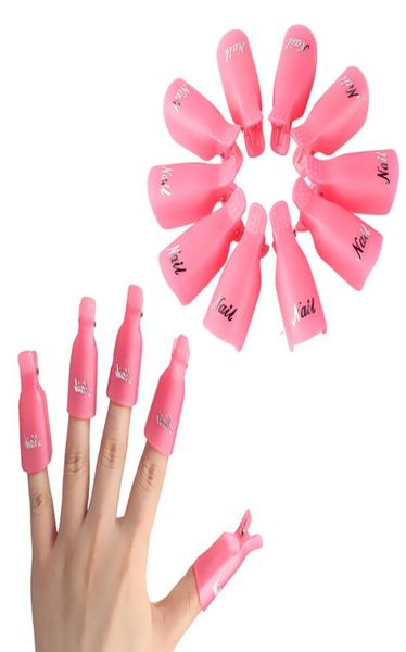 10pcsBag Nail Art Soak Off Cap Clips UV Gel Polish Remover Wrap Tool Flüssigkeit zum Entfernen von Lack Maniküre Tools5793418