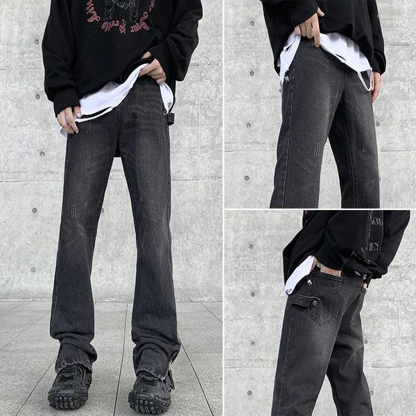 Jeans masculinos 2024 Primavera High Street Vintage Straight Quality Day Series