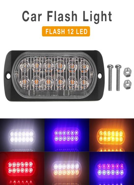 12 V 24 V 36 W Impermeabile 12 LED Impermeabile Auto Camion Faro di Emergenza Avvertimento Pericolo Flash Strobe Light Bar CLT2132010443