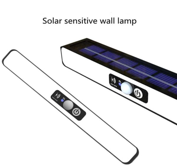 Luzes de parede solares ao ar livre tira longa 20cm outdoor luz pir sensor de movimento à prova dwaterproof água solar escada lamp2823173