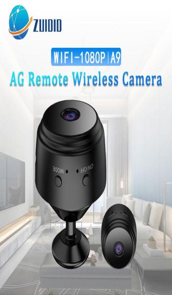 Mini telecamere di sorveglianza A9 con WiFi 1080p Hd Mini sensore per fotocamera Visione notturna Videocamera Web Sorveglianza Smart Life Home7849550