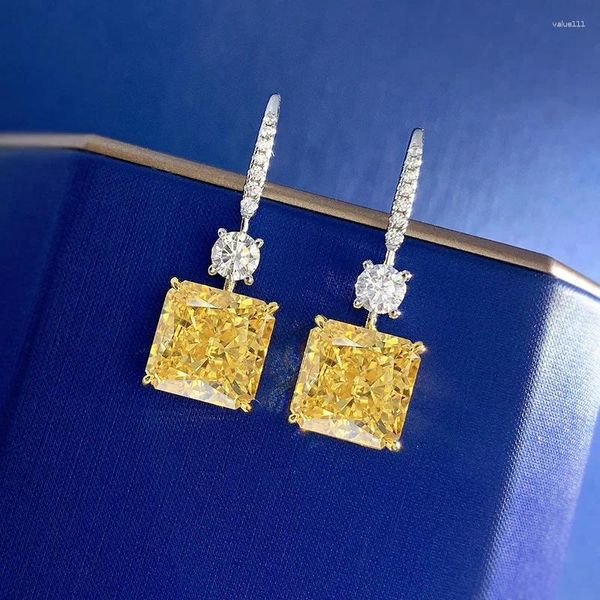 Brincos de garanhão 2024 simples 10 flor corte alto carbono diamante amarelo feminino orelha jóias vendas diretas da fábrica
