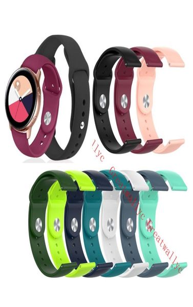 Pulseira esportiva de silicone para samsung gear s3 active 2 galaxy watch 42mm 46mm banda gear s2 classe pulseira de liberação rápida 18mm 20mm 22mm9162677