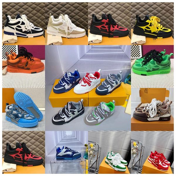 Tasarımcı Sıradan Ayakkabı Erkekler Skate Spor Sakinleri Kauçuk Platform Eğitmenleri Orijinal Deri Sneaker Çok Molor Dantel-Up 1894 Trainer Moda Koşu Ayakkabı Boyutu 35-45