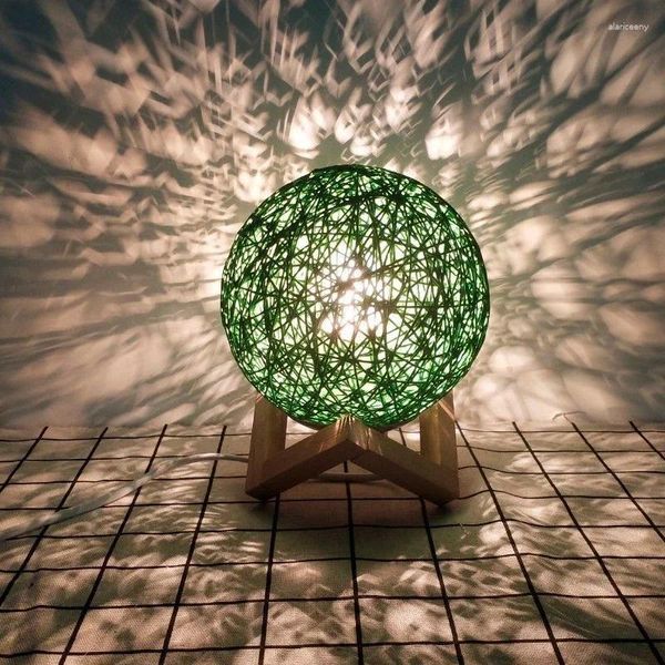 Lampade da tavolo Luce notturna a LED Cielo stellato Regalo creativo Nordic Usb Camera da letto Comodino Fornitura all'ingrosso Sepak Takraw Desk E27