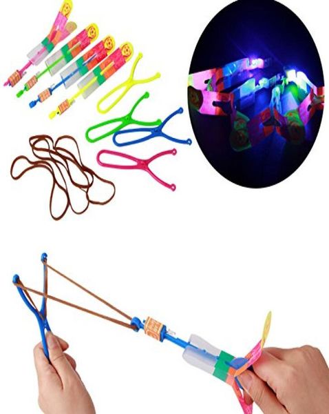 Iluminagem iluminada incrível flecha leve helicóptero helicóptero voador Party Fun Divery Gift Elastic piscando Gow Up Chirstmas Toys LED1305222