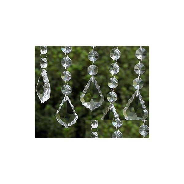 Decorações de Natal Clear Acrílico Cristal Pingentes Pendurado Bead Drape Garland Painel de Parede Decoração de Casamento Tassel Sn Árvore de Natal DIY Dhhu3