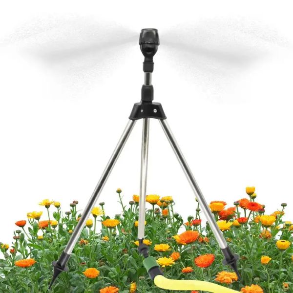 Sprinkler 360 rotierende Gartensprinkler, rotierender Stativsprinkler für Gartenbewässerungszubehör, Rasenbewässerungssystem mit Spike-Basis
