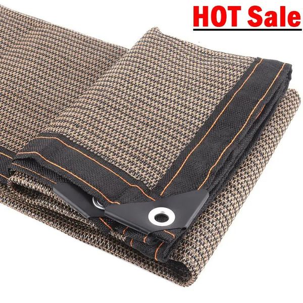 Retângulo Sun Shade Net Barraca de Acampamento Ao Ar Livre Sombreamento Vela Jardim Pergola HDPE Toldo Varanda Cerca Privacidade Tela Piscina Capa 240309