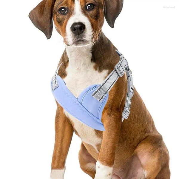 Collari per cani Pettorine per cani di piccola taglia Pettorina per animali domestici in morbida rete X-Frame Comodo gilet da esterno con strisce riflettenti Camminata