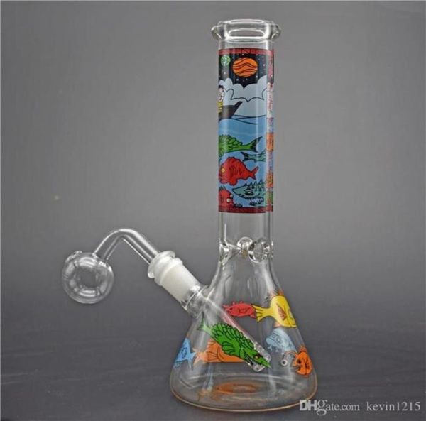 Hochwertige Glasbecher-Bong, einfache Dab-Rig-Bongs mit Eisfänger, dicker Becherboden, Shisha-Wasserpfeifen mit 14-mm-Glasölbrenner8646144