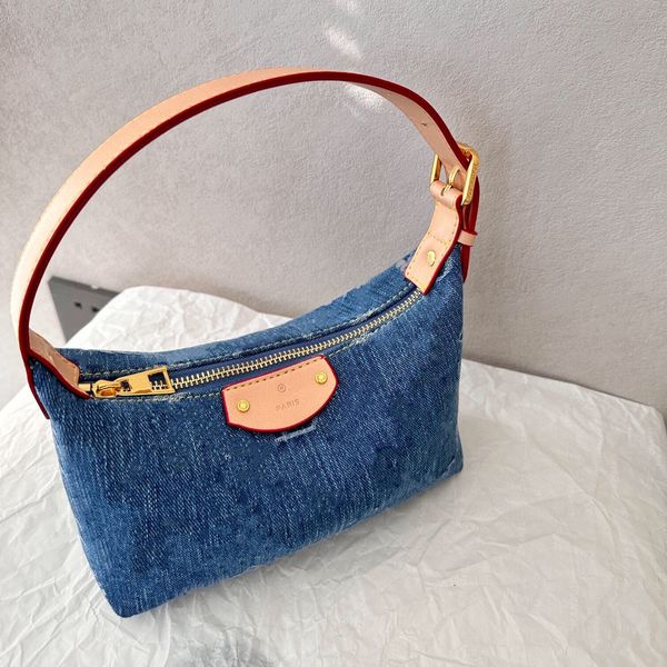 Женские дизайнерские сумки New L Old Flower Джинсовая сумка Модная сумка для подмышек Высококачественная сумка для ланча Сумка на плечо