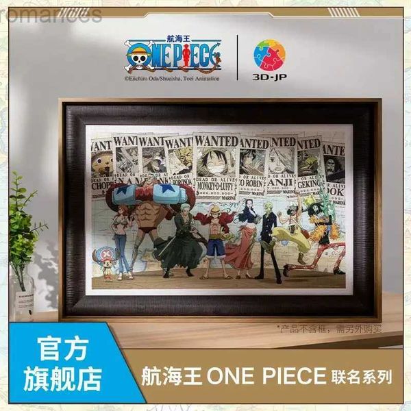 3D Puzzles 3D-JP One Piece Genuíno Dos Desenhos Animados Anime One Piece Puzzle 1000pcs Edição Adulto Brinquedo de Alívio do Estresse 240314