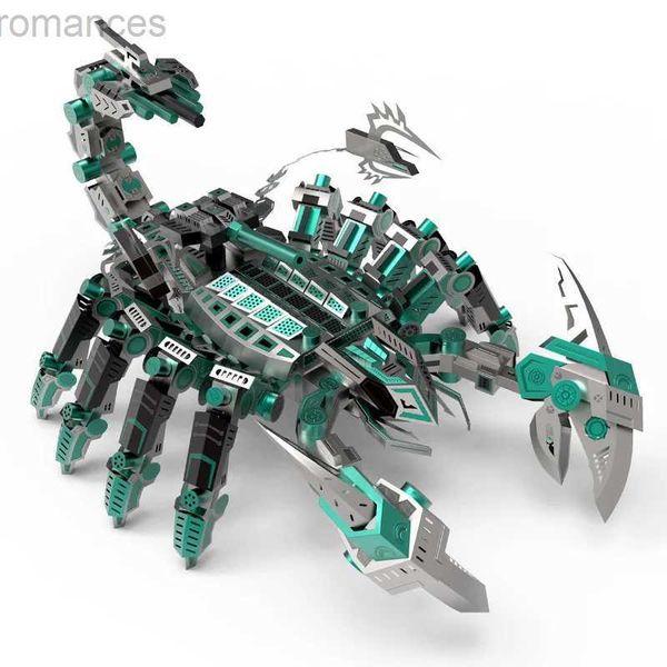 Puzzle 3D Diavolo Verde Scorpione Puzzle 3D in metallo Difficile Senza colla Kit di modelli di assemblaggio di animali fai da te Puzzle per adulti Regali creativi fatti a mano 240314