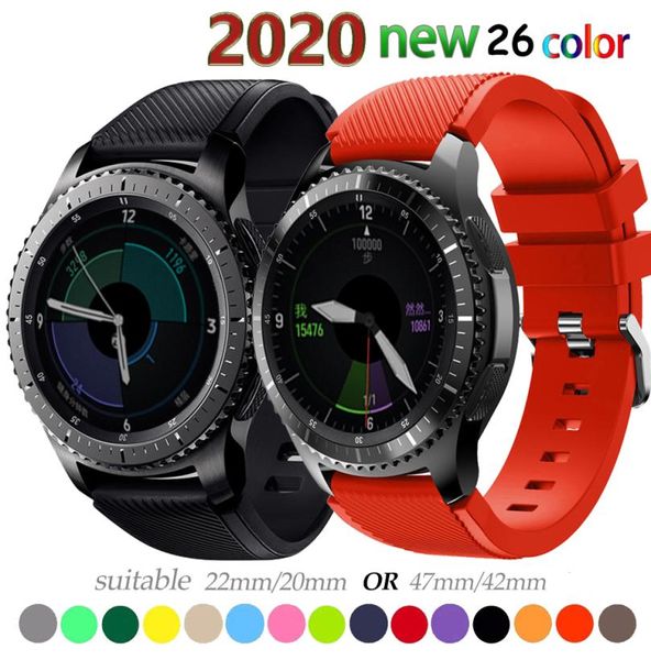 Cinturino 20 22mm per Samsung Galaxy orologio 46mm 42mm cinturino attivo 2 ingranaggi S3 Frontier cinturino huawei orologio GT 2 cinturino amazfit bip 47 449461919