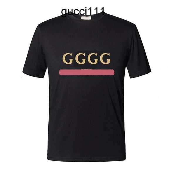 Guucci Designer Herren Pure CI Gglies Gucc Gucccis Gccci Herren GGS T-Shirt weiße Hemden Gu Fashion Sweat Kleidung 100 CCI Guc Baumwolle Tops T-Shirt Jungs Kunst Off Black T-Shirt S