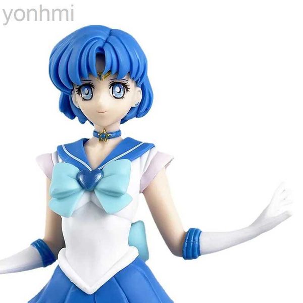 Figuras de brinquedo de ação 22cm Kawaii Sailor Moon Figura Sailor Mars Sailor Mercury Figuras de ação de desenhos animados Brinquedos feitos à mão Modelo Kawaii Ornamentos Presentes de brinquedo ldd240314