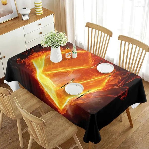 Tischdecke mit magischer Flamme, buntes Feuerlicht, rechteckige Abdeckung für Wohnzimmer, Esszimmer, Kaffee, Party-Dekoration