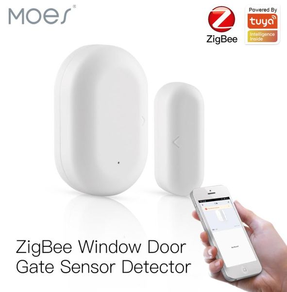 ZigBee Rilevatore di sensori per porte e finestre ZigBee Sistema di allarme di sicurezza domestica intelligente Controllo remoto dell'app Tuya6676376