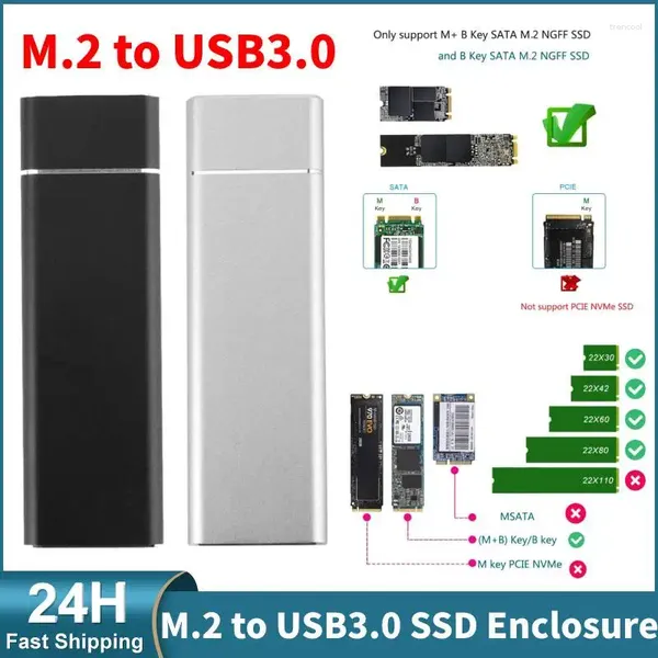 M.2 auf USB 3.0 für SATA B-Key SSD Typ C 5 Gbit/s externes Gehäusegehäuse 2230/2242/2260/2280 NGFF-Adapter